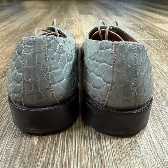 Stacy Adam’s Grey Alligator Print Leather Men’s Shoe Size 9.5 - Picture 2 of 6